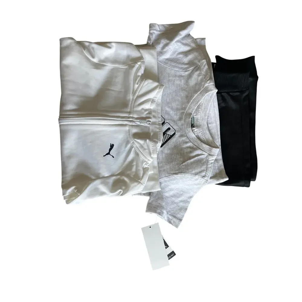 PUMA Kids' 3-Piece T-Shirt, Joggers & Jacket Set | Size 3T